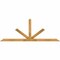 Ekena Millwork Saratoga Rough Sawn Timber Gable Bracket, Western Red Cedar, 96"W x 36"H x 2"D x 4"F, 9/12 Pitch GBW096X36X0204SAR00RWR - alternate 1